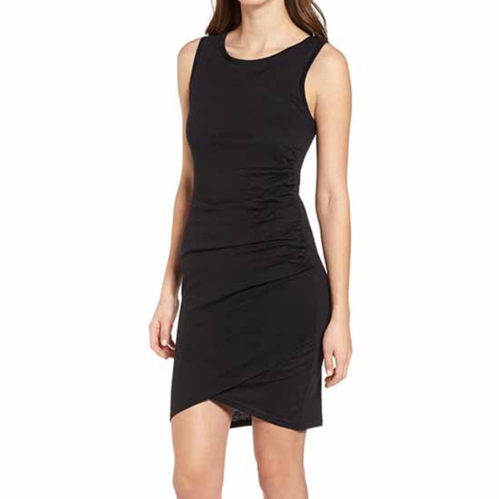 Leith black knit dress